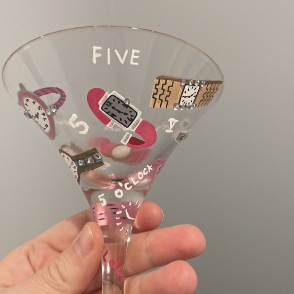 Lolita 5 o'clock somewhere 7 ounce martini collection glass NIB but missing lid - Picture 11 of 14
